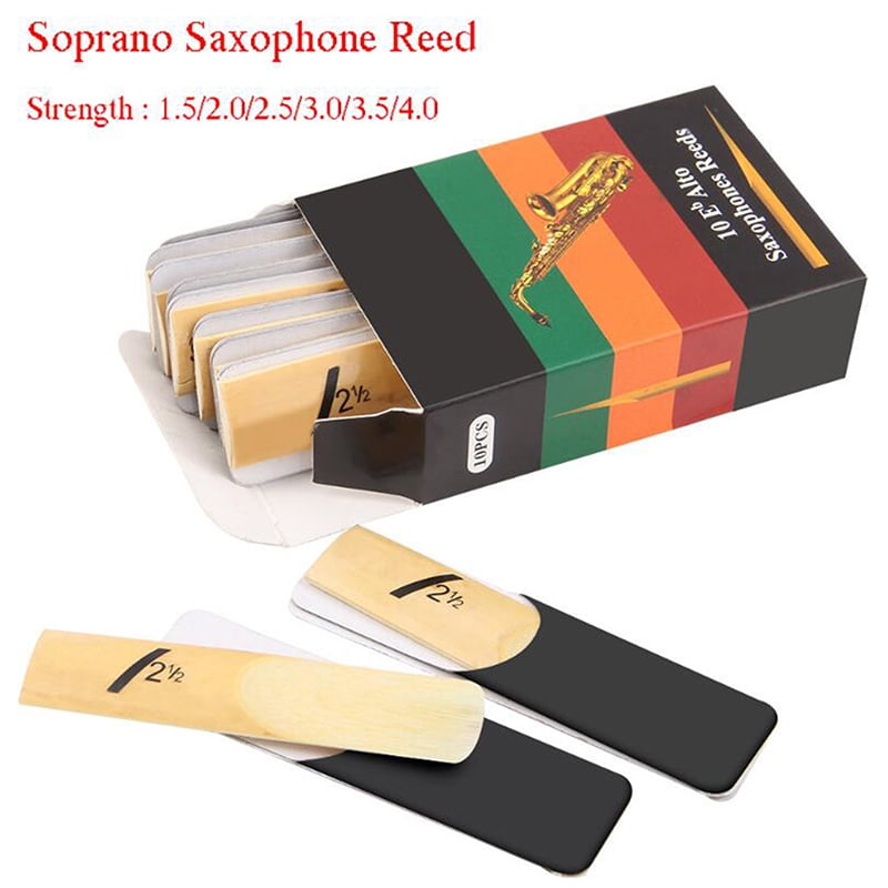 10Pcs Eb Alto Saxophone Reeds Bamboo Sax Reeds Strength 1.5 2.0 2.5 3.0 3.5 4.0